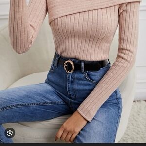 Heartloom Blush Ribbed Knit Top